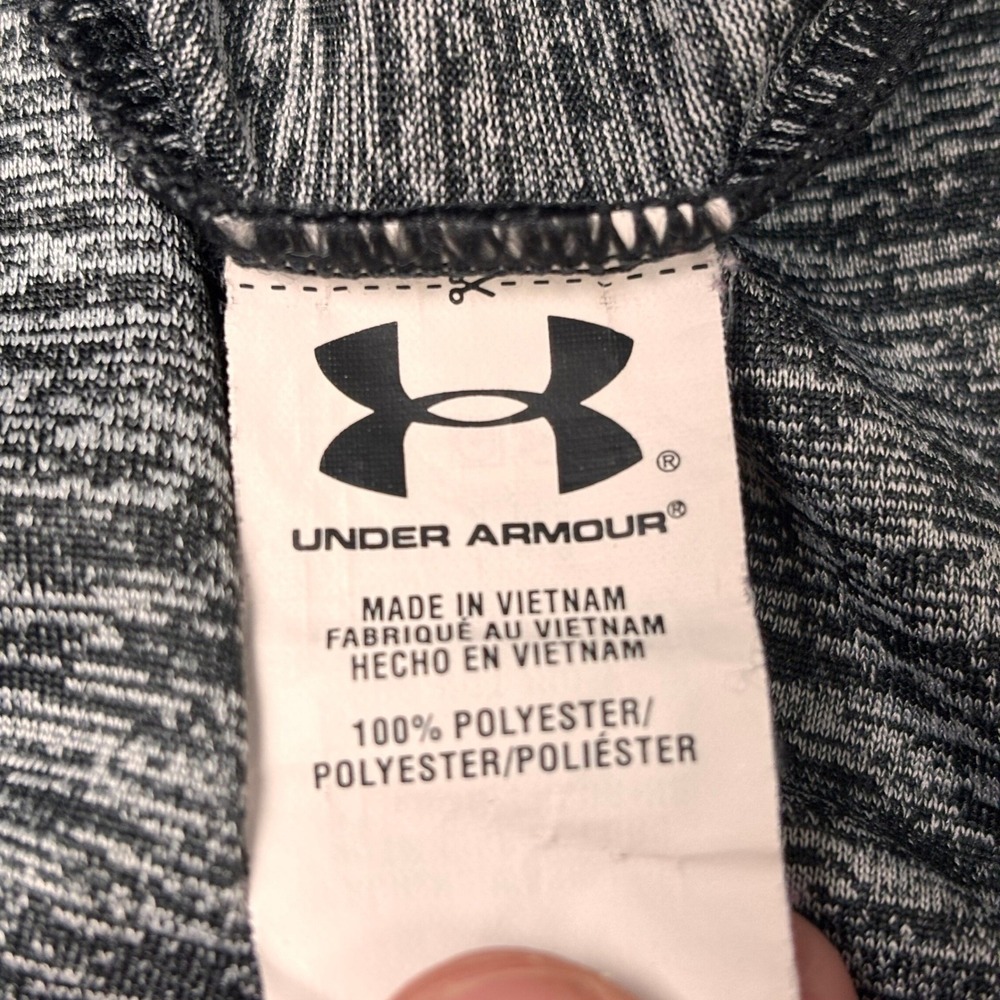 Under Armour Mens HeatGear 1/4 Zip Pullover Grey Space Dye Heather Large Loose - Picture 6 of 7